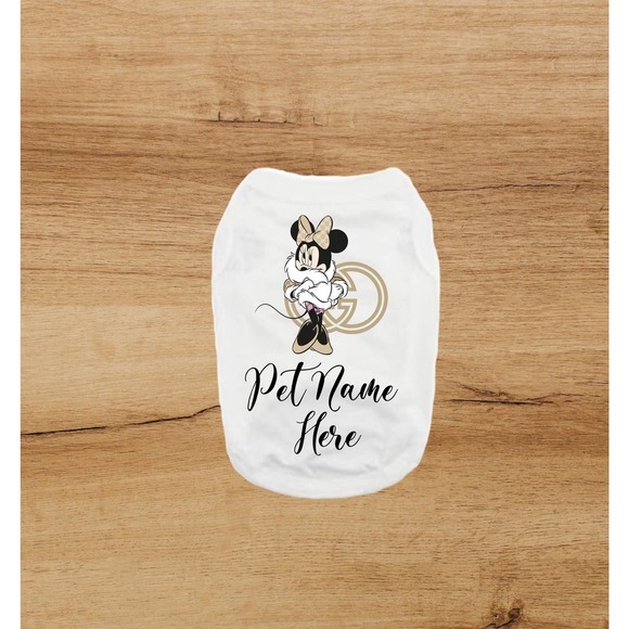 NWT Custom Minnie Mouse Pet Shirt - Picture 1 of 6